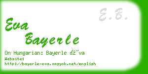 eva bayerle business card